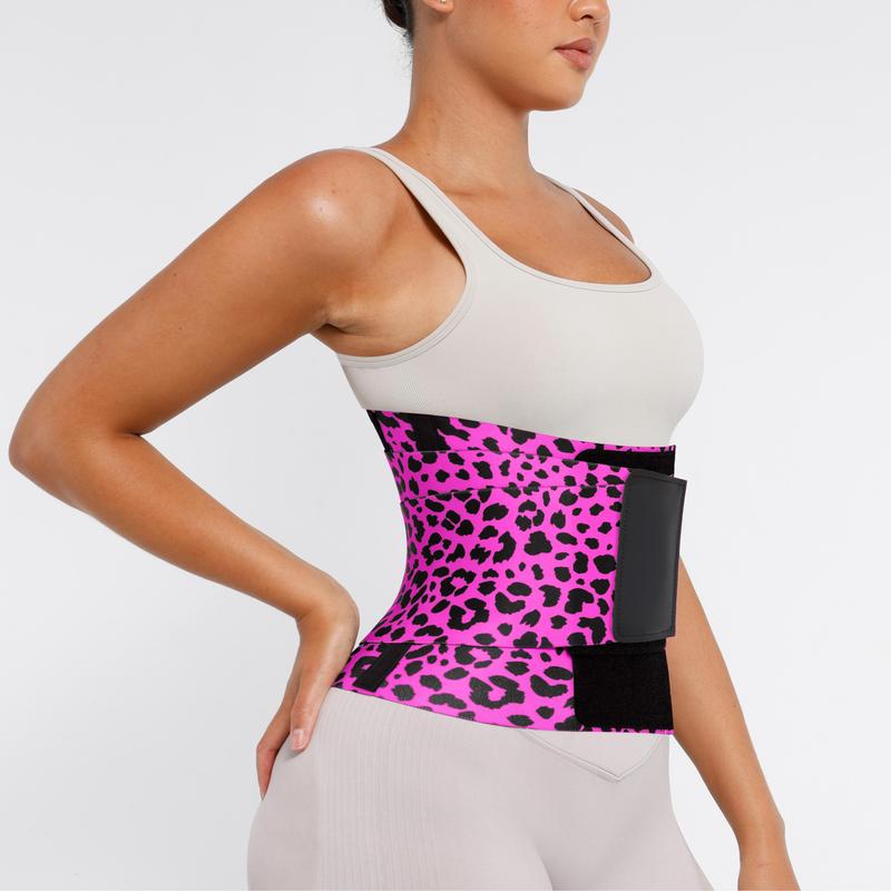 Leopard Print Triple Wrap Waist Cincher β Tummy Control & Sweat Belt