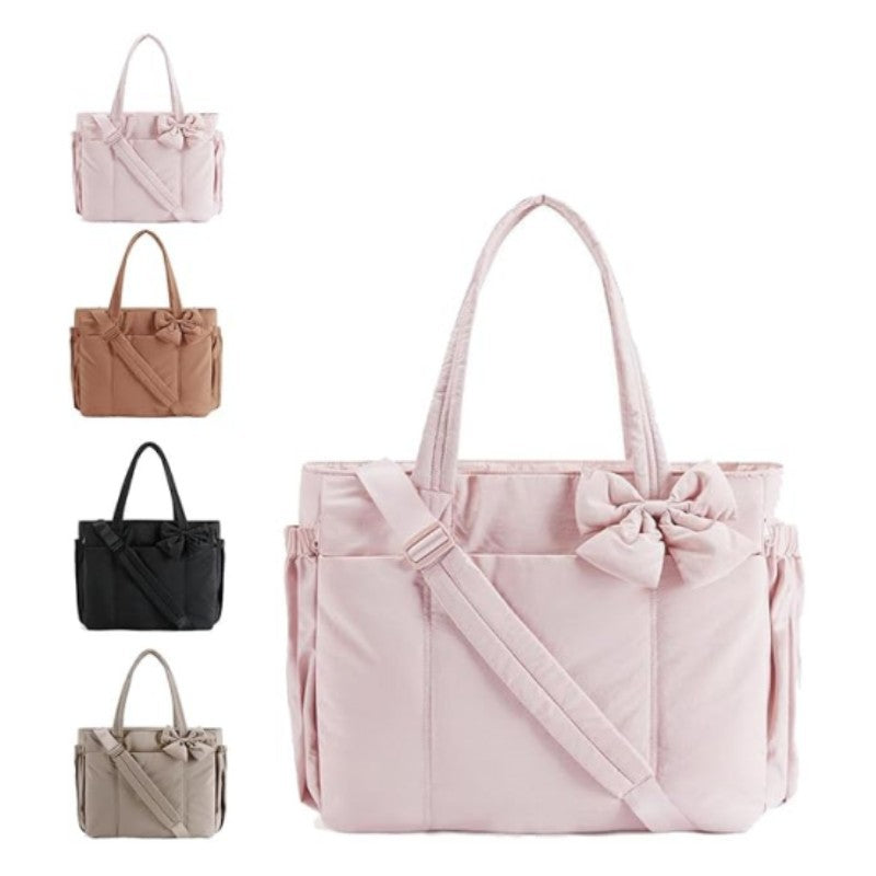 GOODS HARMONY Women’s Puffy Tote Bag – Lightweight, Multi-Pocket, Fits 15.6” Laptop