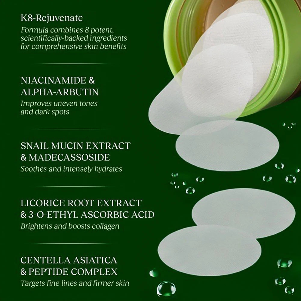 Jiyu Deep Cleansing Toner Pads – 100pcs with Centella, Niacinamide & Peptides