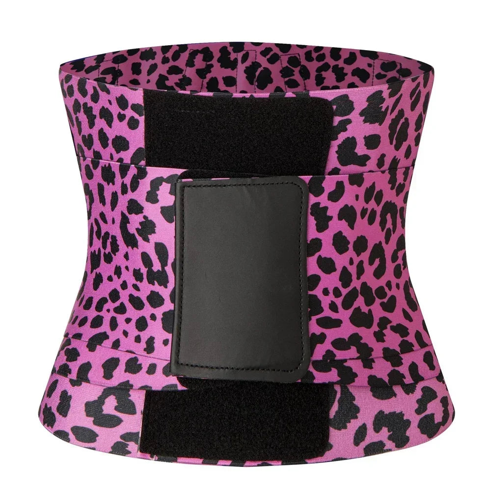 Leopard Print Triple Wrap Waist Cincher β Tummy Control & Sweat Belt
