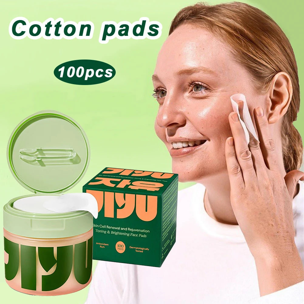 Jiyu Deep Cleansing Toner Pads – 100pcs with Centella, Niacinamide & Peptides