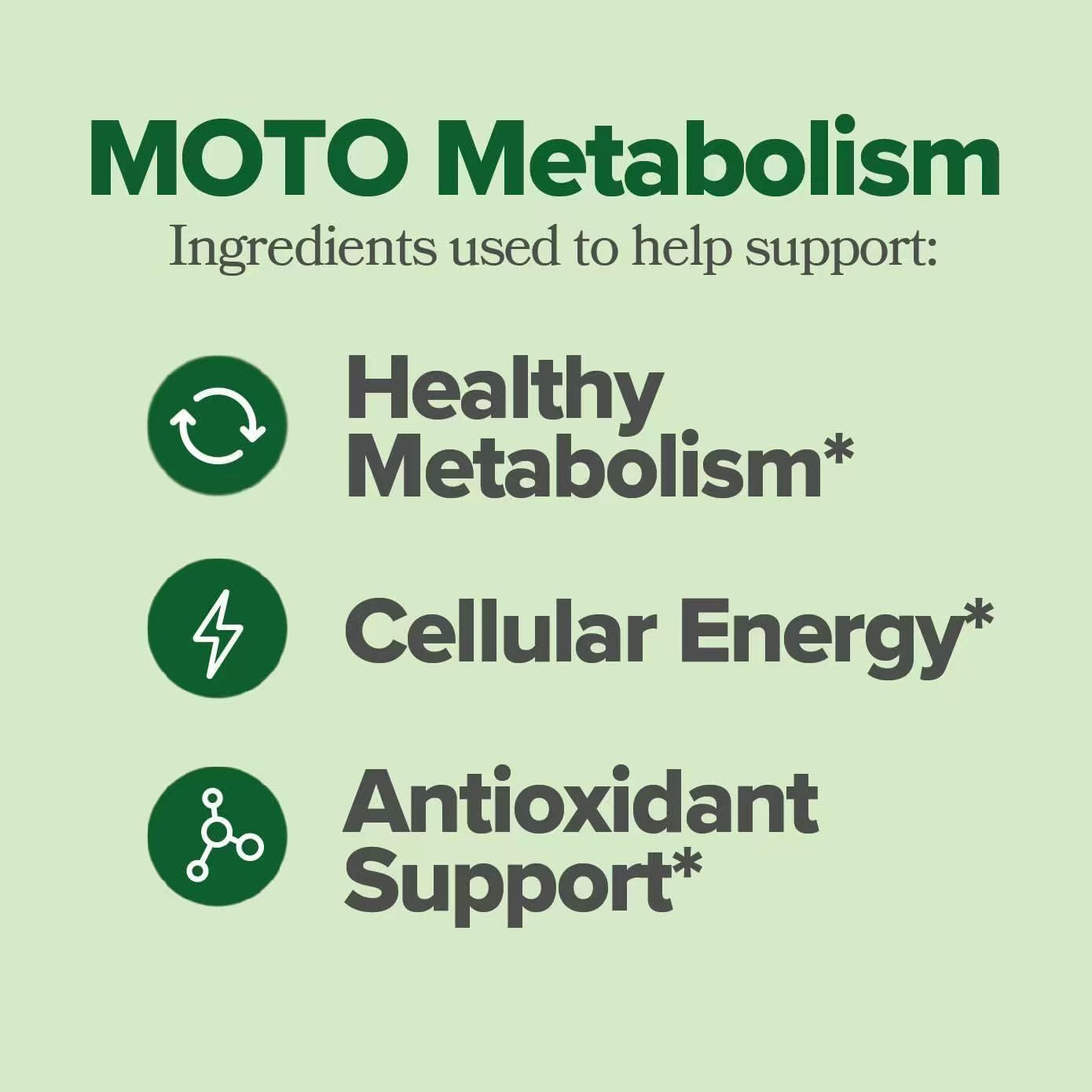 MOTO Metabolism Support & Gastrointestinal Cleanse – Digestive Health & Vitamin Capsules