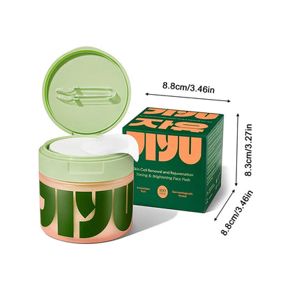 Jiyu Deep Cleansing Toner Pads – 100pcs with Centella, Niacinamide & Peptides