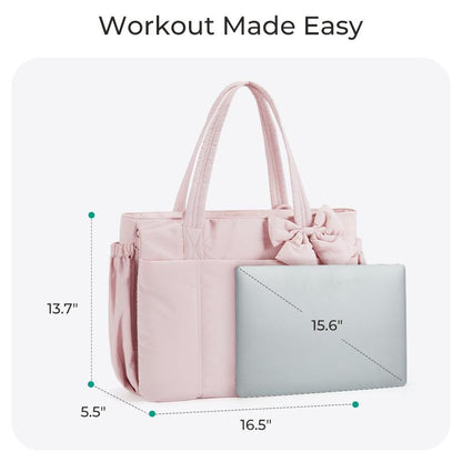 GOODS HARMONY Women’s Puffy Tote Bag – Lightweight, Multi-Pocket, Fits 15.6” Laptop